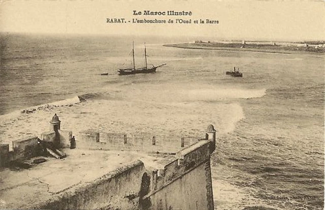 Cpa Maroc Rabat L'embouchure De L'oued Et La Barre