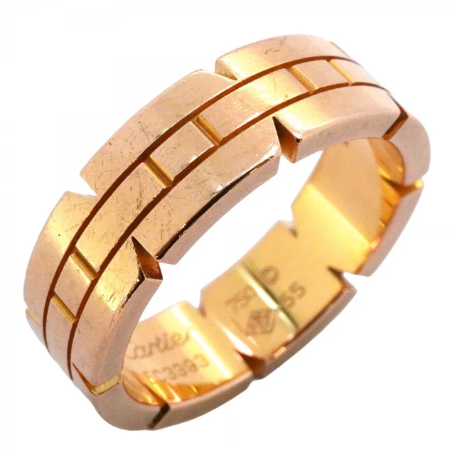 CARTIER TANK FRANÇAISE Ring 18K Pink Gold Size 55 US 7.5