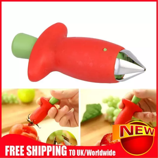 Nice Strawberry Stem Leaves Huller Remover Removal Fruit Corer Kitchen Tool