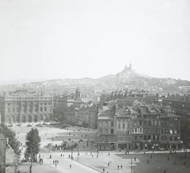 FRANCE MARSEILLE C1920 Photo Stereo Vintage Plaque de verre V35L27n2