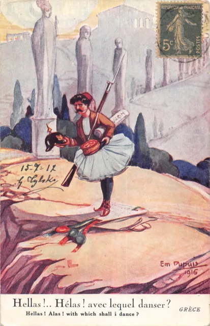 CPA GUERRE / ILLUSTRATEUR Em.DUPUIS HELLAS HELAS