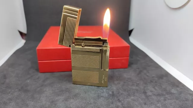 Briquet à gaz ST Dupont Gold Gatsby line 2s avec boite