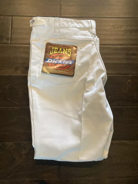 VINTAGE DICKIES JEANS White W38 L29 With Tags $12.99 - PicClick