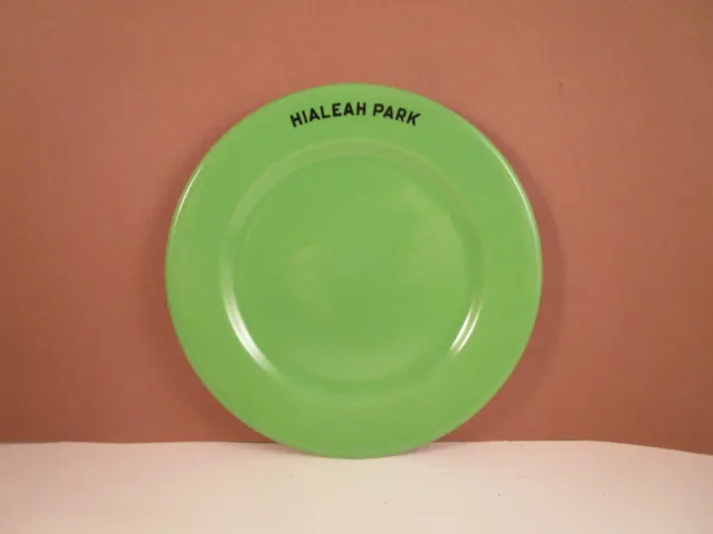 Vintage OP Co Syracuse China Restaurant Ware Hialeah Park Green Bread Plate