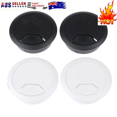 50MM COMPUTER DESK Grommet Table Cap Cover Hole Outlet Plastic Wire Ca