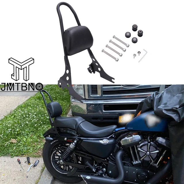 Detachable Sissy Bar Backrest Cushion Pad For Harley Forty Eight XL1200X Iron883