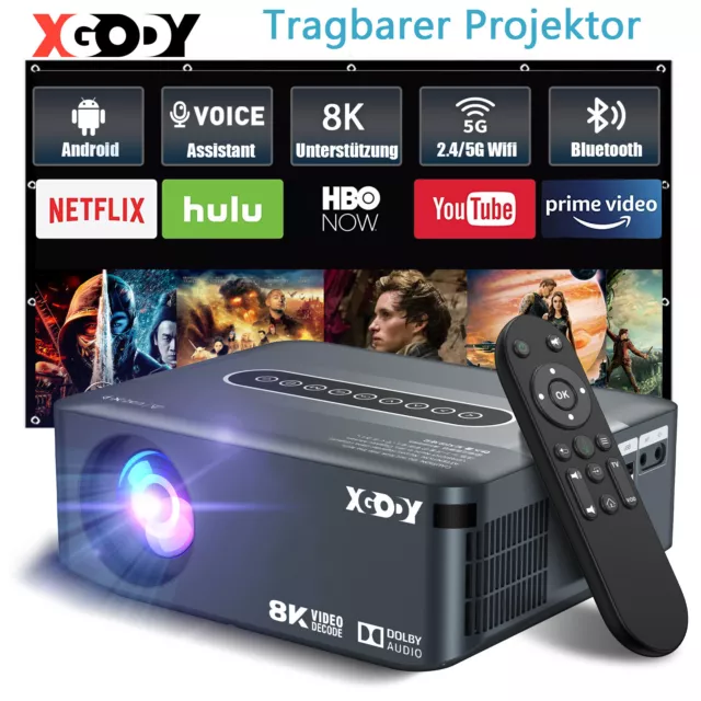 Proyector WLAN 5G 8K 4K True 1080p HD LED 12000 lúmenes Bluetooth proyector de cine en casa