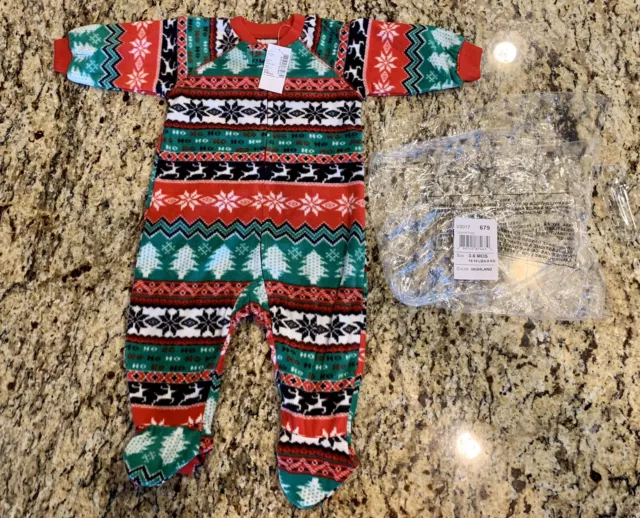 Childrens Place Fair Isle Baby Infant Fleece Footed Pajamas 3-6 Months NEW! Childrens Place Fair Isle Baby Infant Fleece Footed Pajamas 3-6 Months NEW!