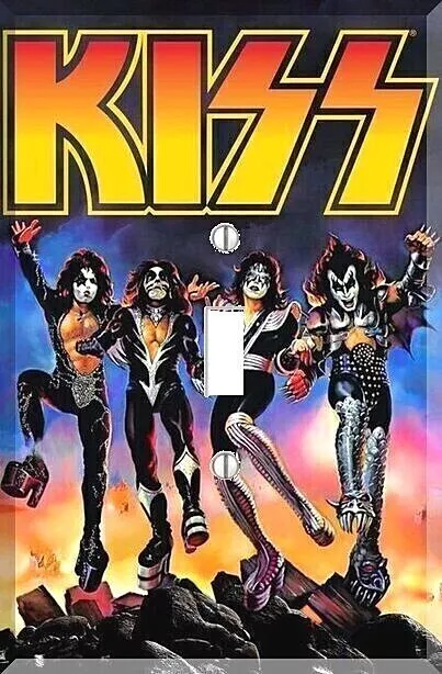 KISS Destroyer Album Glam Rock Light Switch Plate Wall Cover Toggle Music Art