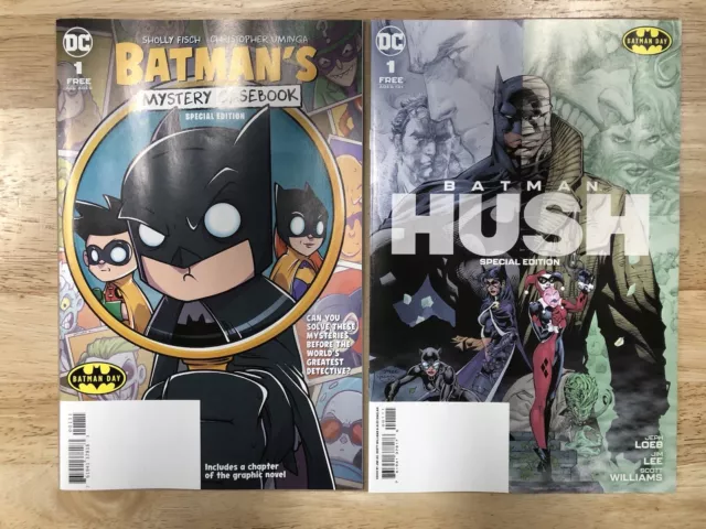 BATMAN DAY # 1 Lot (2022) — HUSH & MYSTERY CASEBOOK SPECIAL EDITION — NM-/NM