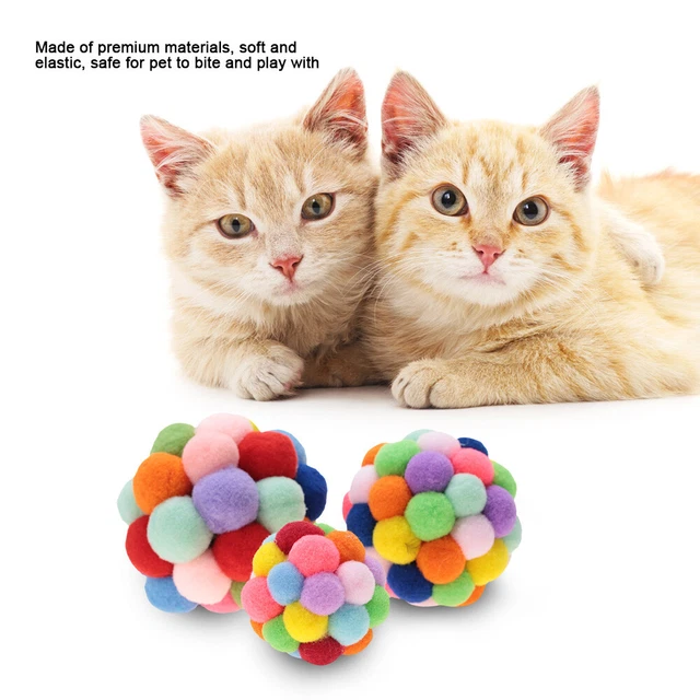 (M) Boules De Laine Jouets Interactifs De Laine De Boules Colorées Jouet