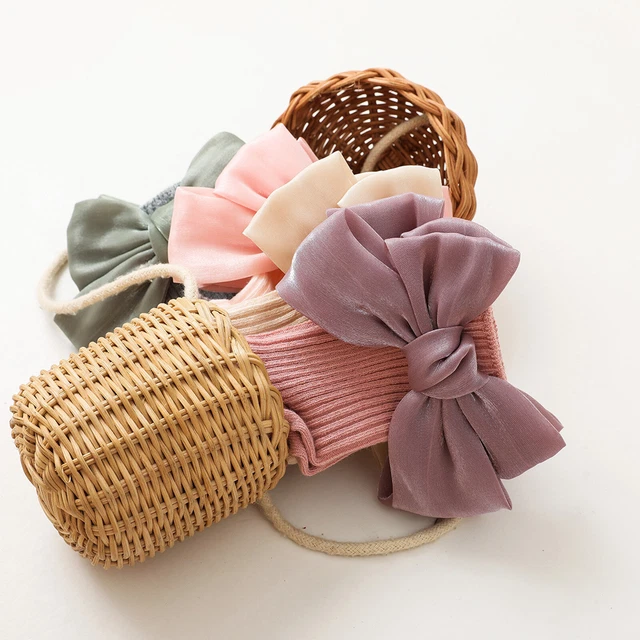 Infant Baby Girls Princess Cute Baby Socks Bowknot Headband Newborn Gifts Set 3