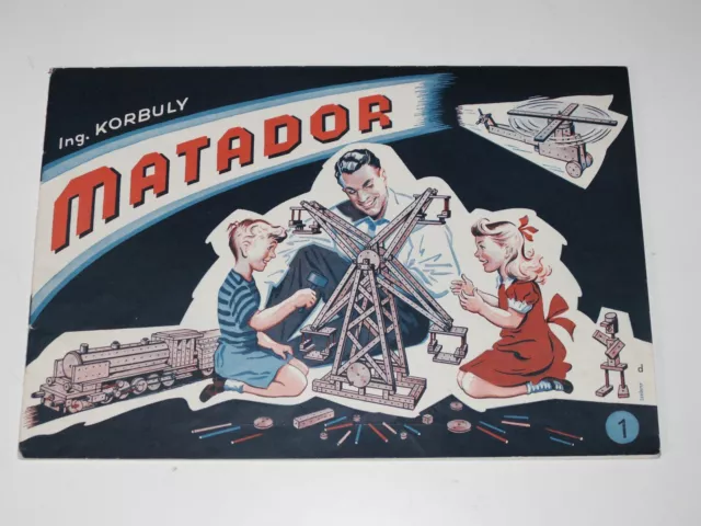 Vintage Matador Ing. Korbuly Baukasten Anleitung 1 Prospekt/Heft (ca. 1960)