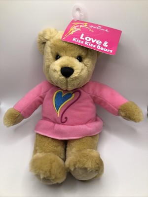 Hallmark Love and Kiss Kiss Teddy Bear 9.5
