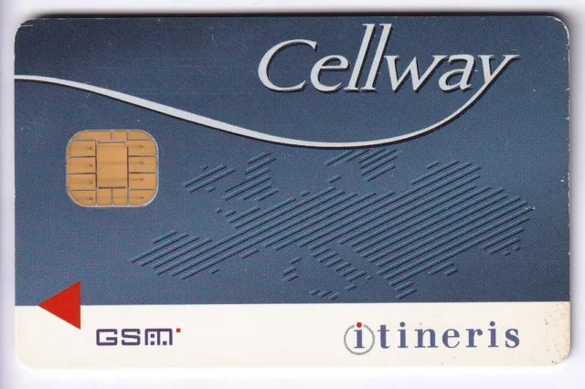 Telecarte Gsm Sim Collector .. France Itineris Cellway Telecom +N° Chip/Puce