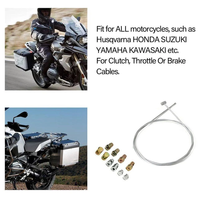 1 Set Universal Motorcycle Throttle Clutch & Brake Emergency Cable Kits Z6G3