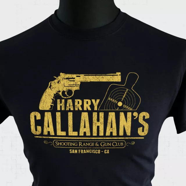 Harry Callahan Gun Club T Shirt Retro Dirty Harry Clint Eastwood Magnum Black