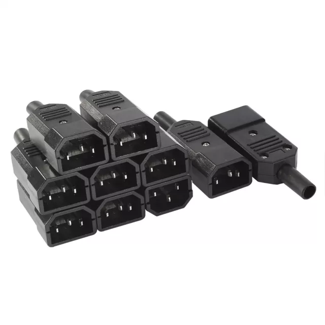 10Pcs 250V 10A Montage Panneau Terminal C14 connecteur adaptateur prise courant