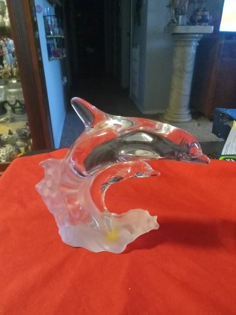 Beautiful Crystal Blekristall Dolphin 🐬 With Baby