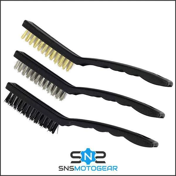 3 pezzi Kit Spazzola Catena/Pignone Motocross Enduro Officina Motocross
