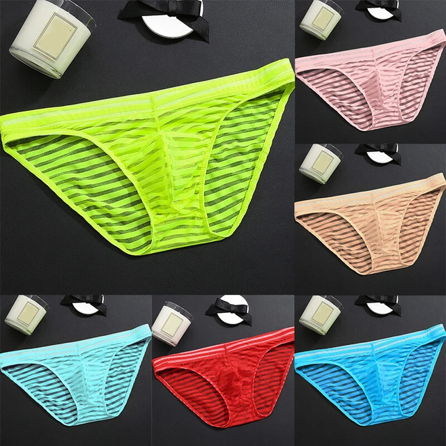 Bikini Uomo Lucido Slip Perizoma - Tanga Con Guaina, Nuovo Con Etichette, Materiale Elastico - 4