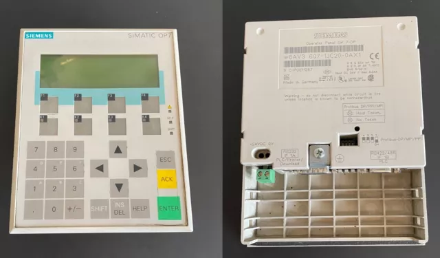 Siemens Simatic Operator Panel OP 7 - DP 6AV3 607-1JC20-0AX1