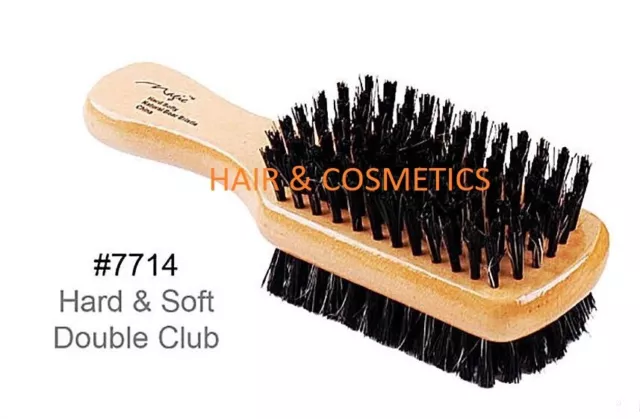 Hard & Soft Double Side Brush Boar & Plastic Bristles By Magic Collection !!