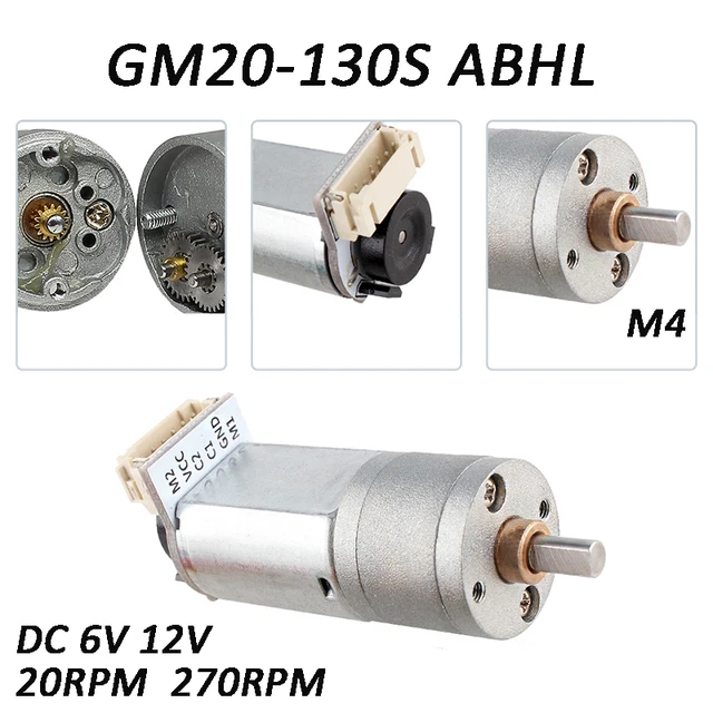 Permanent Magnet DC Hall Code Decelerating Gearmotor 6V 12V Metal GM20-130S ABHL