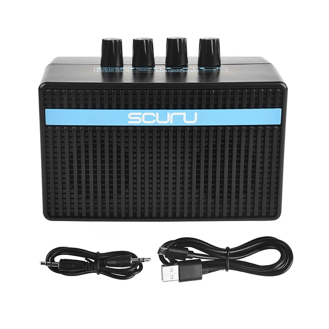 Scuru S1B Mini Guitar Amplifier Amp 5W Portable Electric Speaker for Bass