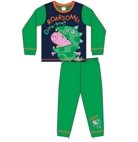 Buy Character Pink Peppa Pig George Peppa And Evie Long Sleeve Pyjamas
