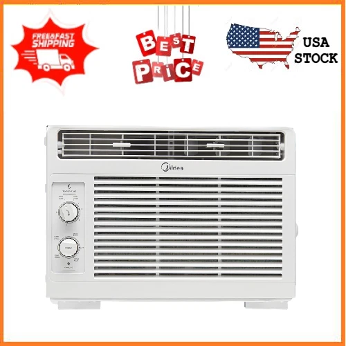 MIDEA 5,000 BTU 115V Mechanical Window Air Conditioner, MAW05M1WWT 35.