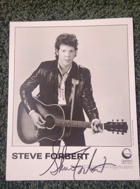 Steve Forbert - BxW 8x10 Photo Autographed by The Band