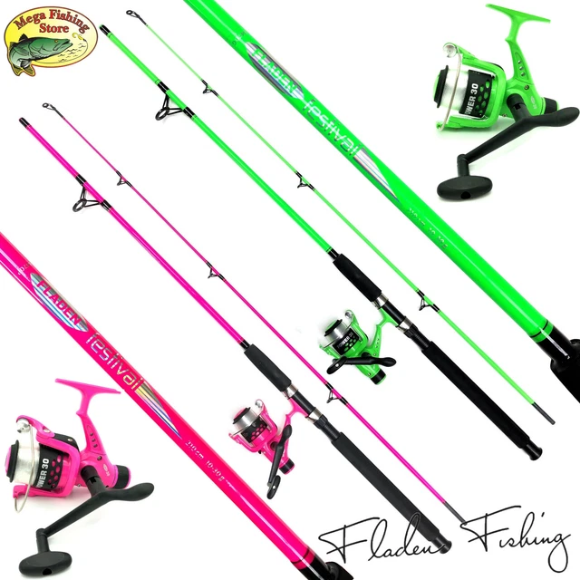 FLADEN Spinning Combo - Spinrute + Rolle + Schnur - Anfänger & Kinderangel Set