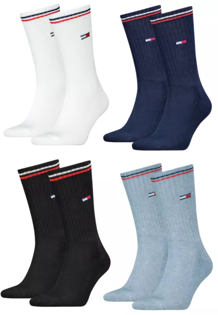 Tommy Hilfiger Lifestyle Crew Chaussettes de Tennis pour Femmes & Hommes 8-er