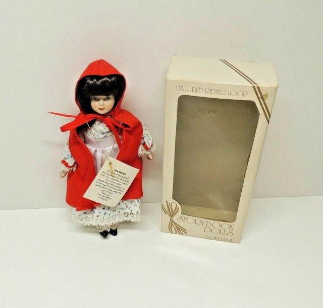 Vintage Bisque LITTLE RED RIDING HOOD Gorham Storybook Doll with Tag and Box 8"