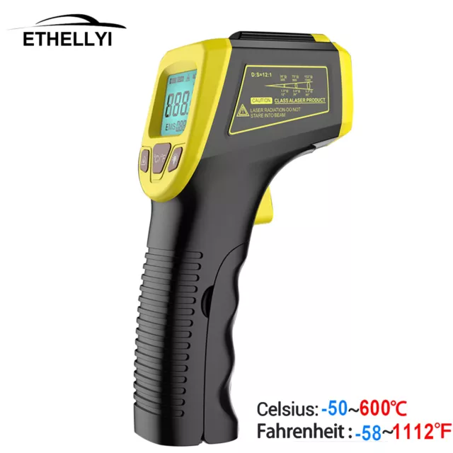 Non-Contact Digital Laser Grip IR Thermometer Temperature Gun -50 to 600°C O7X4