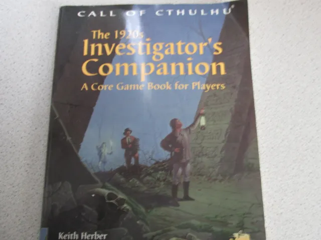 Coc 1920 Investigator Companion H P Lovecraft Call Of Cthulhu Horror Rpg Sb Vgc