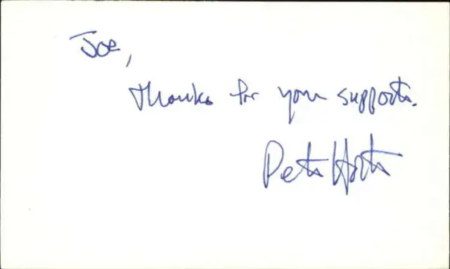 Peter Horton Actor New Amsterdam Signed 3" x 5" Index Card