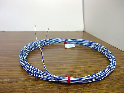 25 feet solid 26 AWG Silver Plated Wire Twisted Pair Gore blue white SPC
