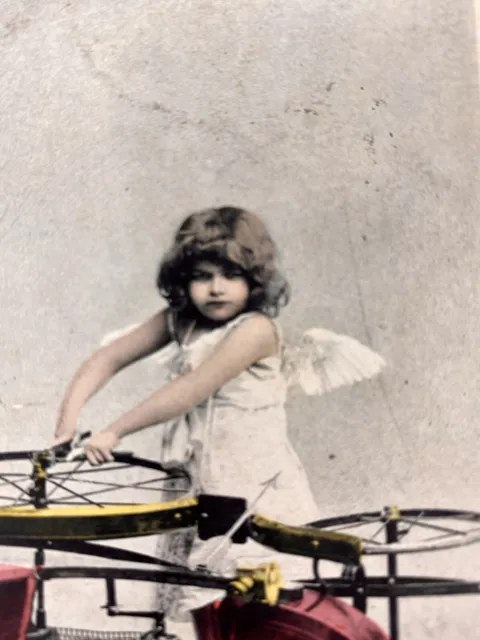 Fallen Angel Mädchen Crash Toy Autoreparatur handgefärbt ins Londoner Krankenhaus geschickt 1905