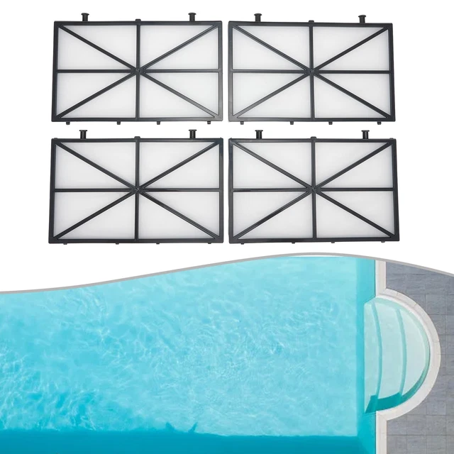 Lot De 8 Filtres Ultra-fins Réutilisables Pour Robot De Piscine - Compatible 7310, 7320 Et Autres Modèles - 25 X 16 X 4 Cm - Lavables Jusqu'à 10 Fois
