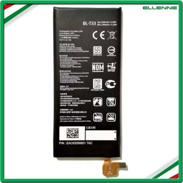 ✅ Batteria Per Lg Bl-T33 Q6 Q6A Q6+ Plus 3000Mah Blt33 Ricambio Sostituzione ✅