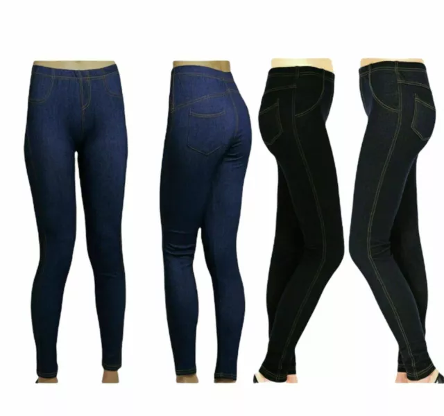 Womens High Waisted Stretchy Skinny Jeans Ladies Denim Jeggings Pants Size 8-26