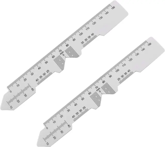 2Pcs Glasses Pupil Distance Ruler 150Mm Eye Ophthalmic Tool for Accurate Measure