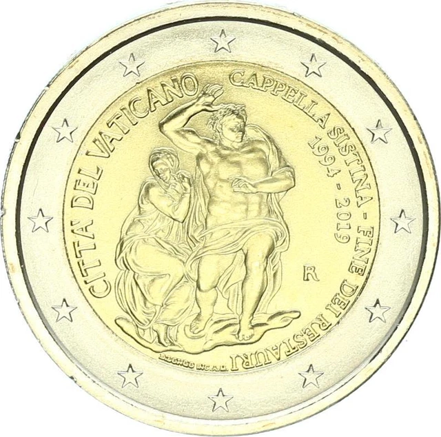 Vatikan Gedenkmünze 2 Euro 2019 IPZS - Italien Sixtinische Kapelle stgl., bfr.