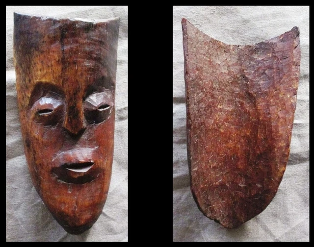 Rare Antique KOTA OBAMBA Passport Mask - former French CONGO - late 1800 2