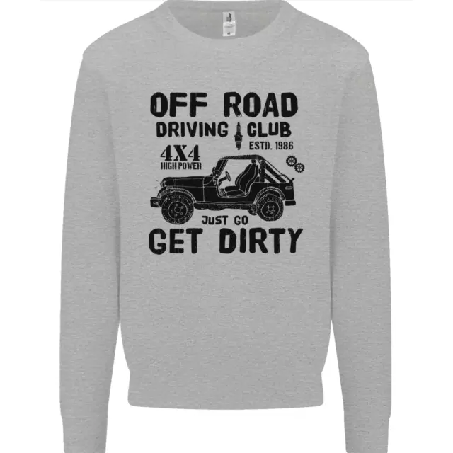 Off Road Driving Club Get Dirty 4x4 Funny Mens Sweatshirt Jumper
