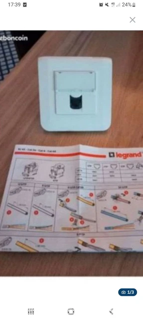 Prise RJ45 cat. 6 FTP 2 modules Legrand Mosaic - 076565 076565 LEGRAND | Bâtir Moins Cher
