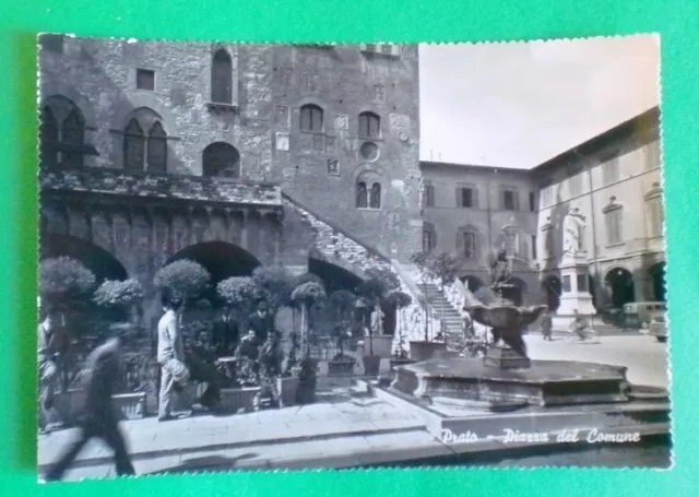 Cartolina Prato - Piazza del Comune - 1955.