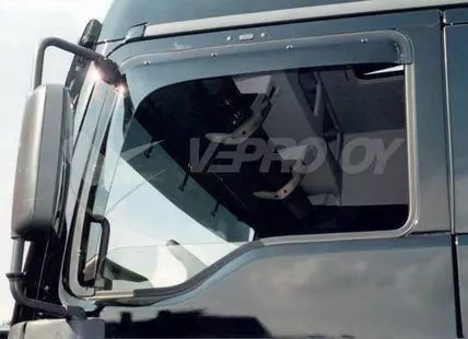 Window Deflectors - Type B To Fit MAN TGS 2015+ Side Smoked Acrylic Accessories